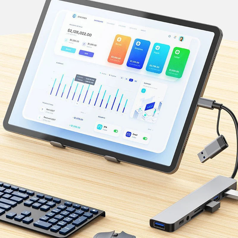 Station d'accueil Hub USB-C 8-en-1