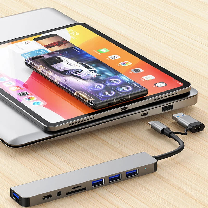 Station d'accueil Hub USB-C 8-en-1