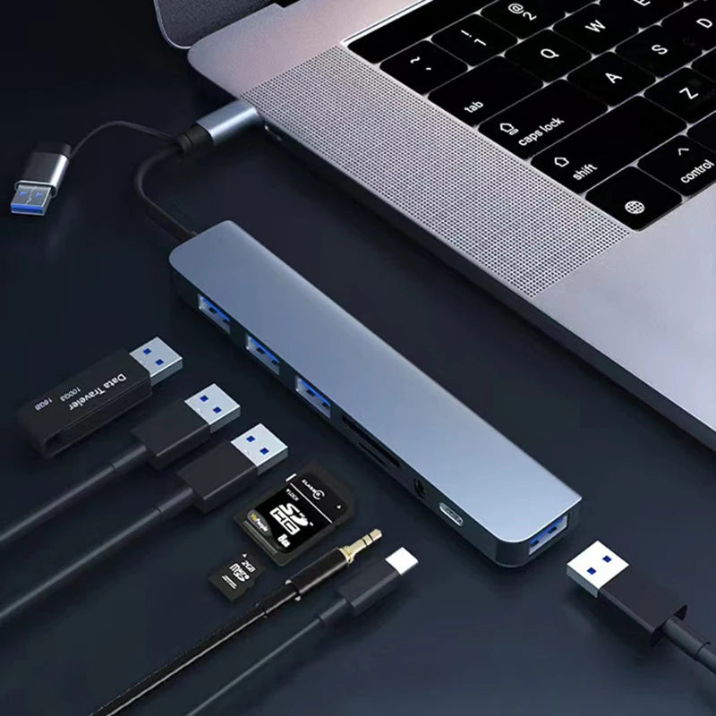 Station d'accueil Hub USB-C 8-en-1